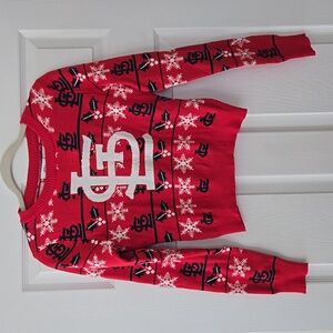 NWT Genuine Merchandise Holiday Patterned St. Louis Cardinals Crew Neck Sweater